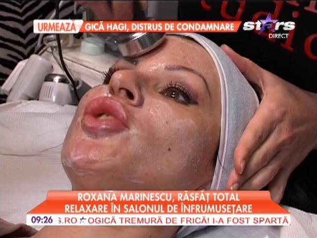 Roxana Marinescu, relaxare la salon