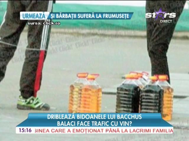 Balaci dribleaza sticlele de vin