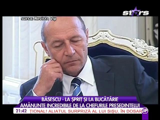 Basescu la sprit si la bucatarie