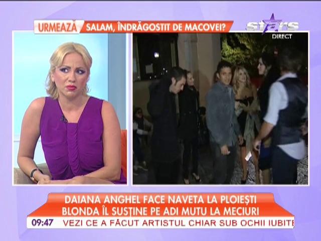 Daiana Anghel &icirc;l susţine pe Adi Mutu la meciuri