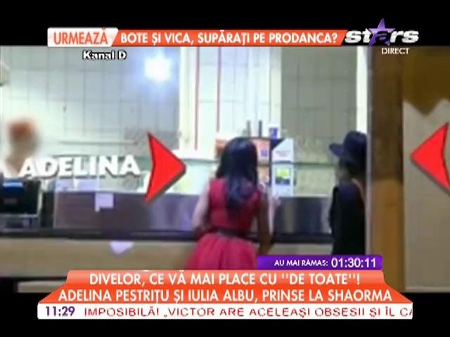 Adelina Pestritu si Iulia Albu, prinse la shaorma
