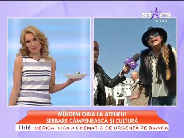 Roxana Vasniuc mulge oaia la Ateneu
