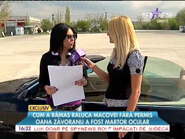 Raluca Macovei a rămas făra permis!