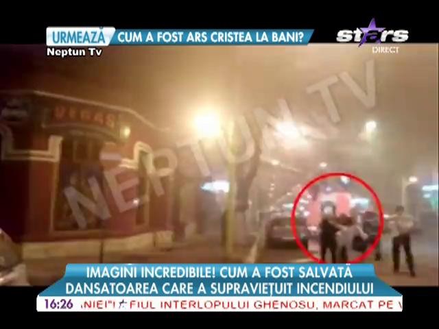 Momentul salvării dansatoarei de la restaurantul din Constanţa