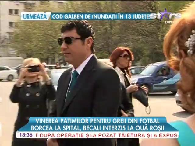Borcea la spital, Becali interzis la oua rosii
