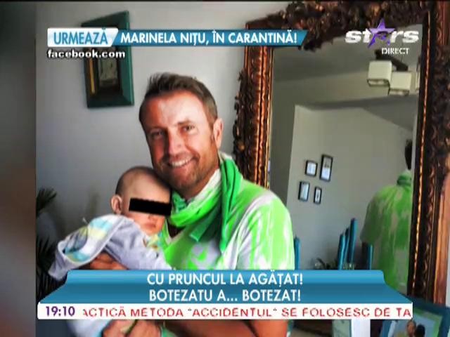 Cătălin Botezatu, cu un prunc &icirc;n brațe