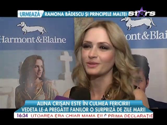 Alina Crişan este &icirc;n culmea fericirii!