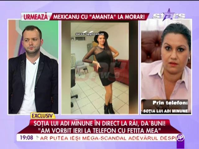 Soţia lui Adi Minune, &icirc;n direct la "Răi da' buni"
