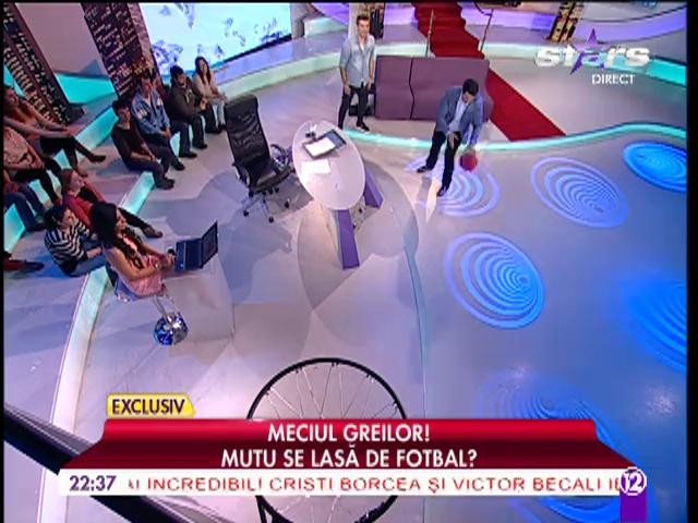 Adrian Mutu și Brancu, provocare cu mingea de baschet