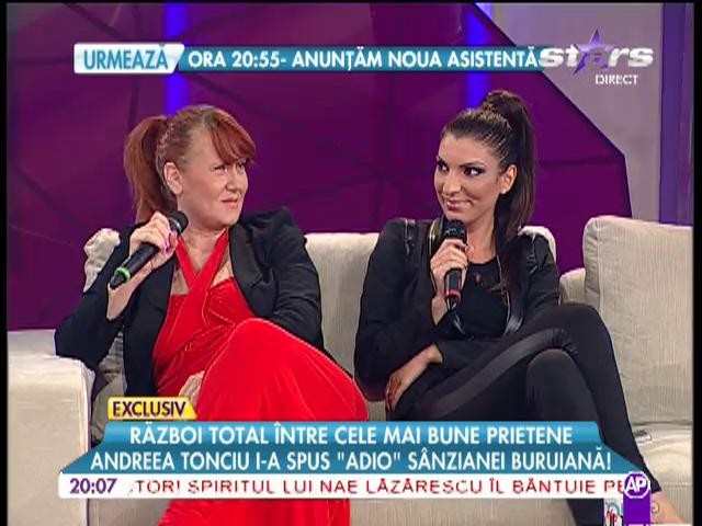 Război total &icirc;ntre Andreea Tonciu şi S&acirc;nziana Buruiană