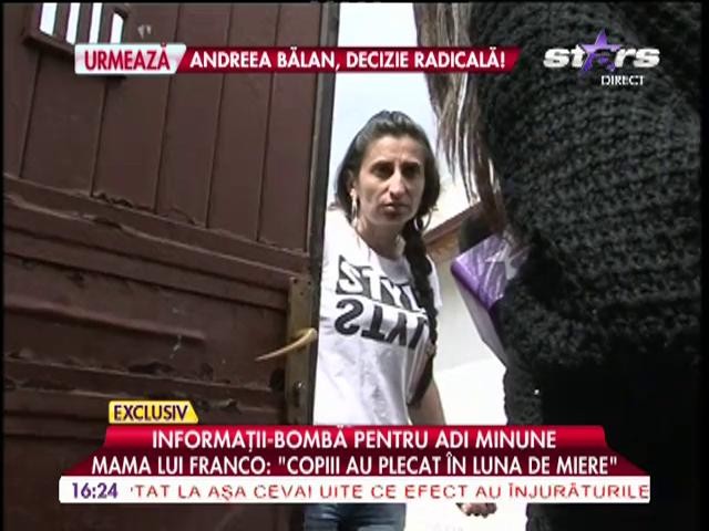Mama lui Franco rupe tăcerea: "Copiii au plecat &icirc;n luna de miere!"