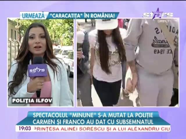 Aventura fiicei lui Adi Minune s-a terminat! Franco şi Carmen au ajuns la Poliţie