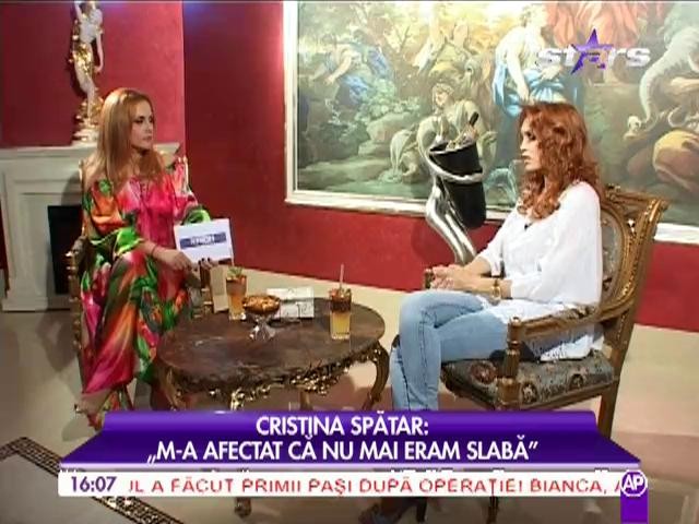 Cristina Spatar: "M-a afectat ca nu mai eram slaba"