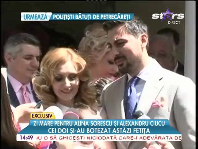 Alina Sorescu si Alex Ciucu, extrem de emotionati dupa botez