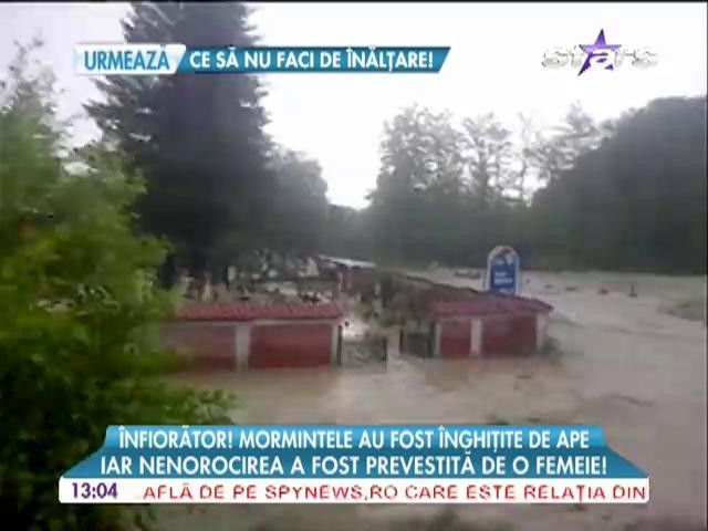 Morminte &icirc;nghiţite de ape, &icirc;ntr-o comună d&acirc;mboviţeană