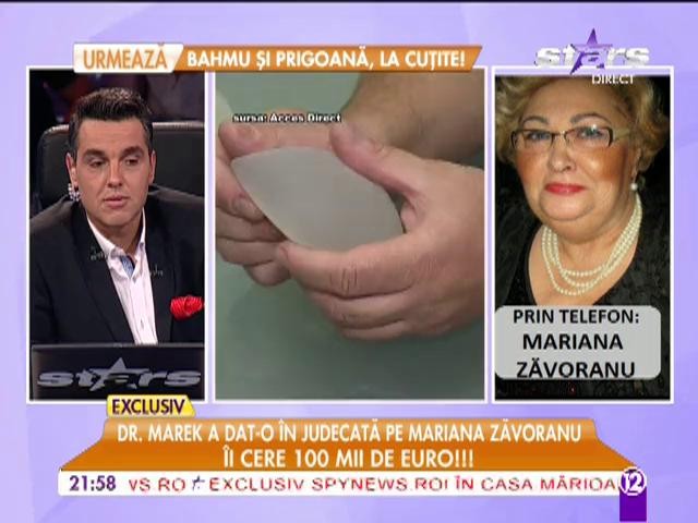 Dr. Marek a dat-o in judecata pe Marioara Zavoranu