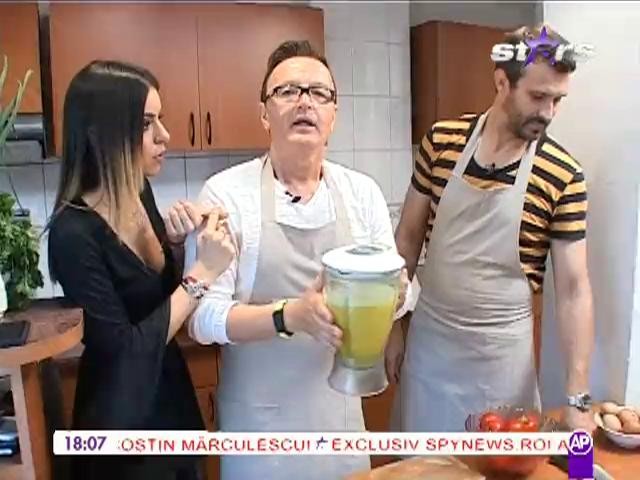 Aurel Moldoveanu gătește ”Suc de ghimbir cu fresh de portocale”