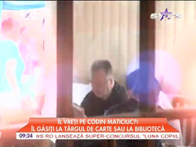 Codrin Maticiuc, la t&acirc;rgul de carte sau la bibliotecă