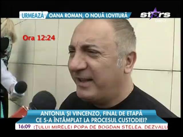 Antonia şi Vincenzo, final de etapă &icirc;n procesul custodiei
