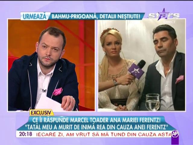 Marcel Toader &icirc;i răspunde fostei soţii, Ana Maria Ferentz