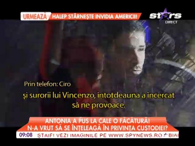 Antonia ar fi refuzat o intelegere in privinta custodiei