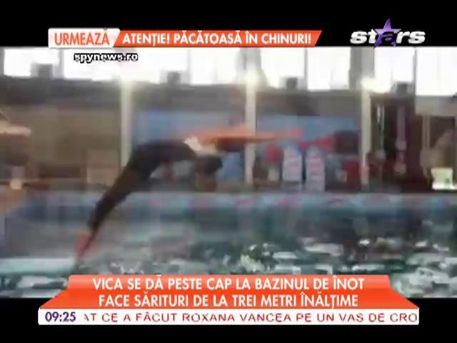 Vica face sarituri de la trei metri inaltime