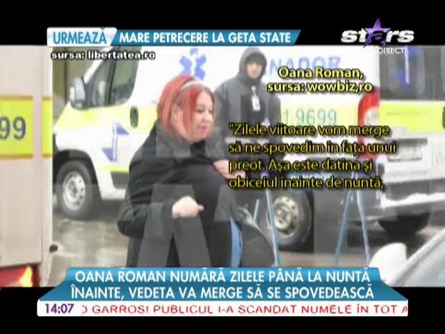 Oana Roman numara zilele pana la nunta