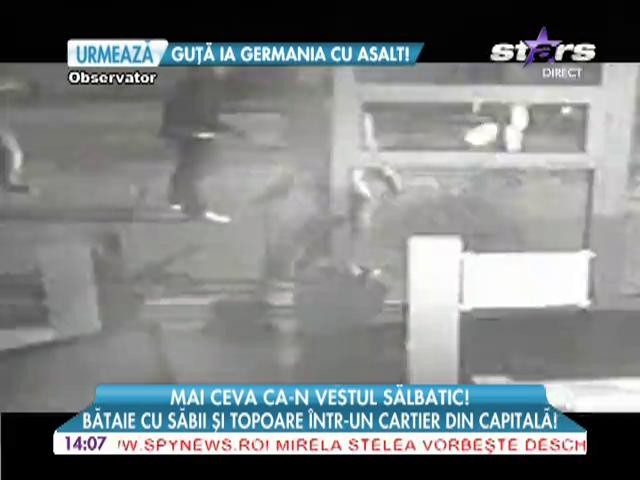 Bătaie cu săbii şi topoare &icirc;ntr-un cartier din Capitală!