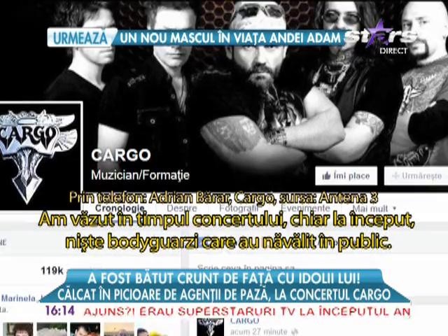 Bătut crunt de agenţii de pază, la concertul Cargo!