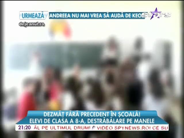 Elevi de clasa a VIII-a, destrăbălare pe manele!