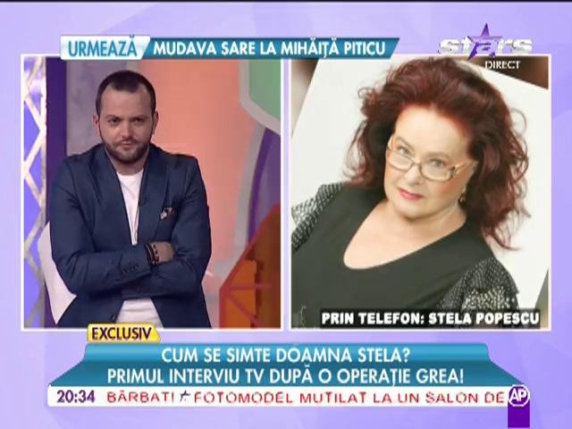 Stela Popescu, primul interviu după operaţie