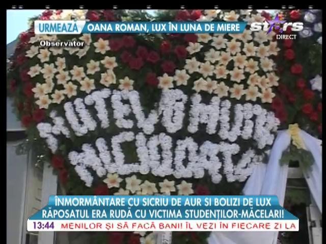 &Icirc;nmorm&acirc;ntare cu sicriu de aur şi bolizi de lux