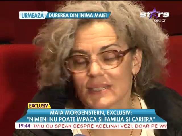 Maia Morgenstern: &rdquo;Nimeni nu poate &icirc;mpăca și familia și cariera&rdquo;