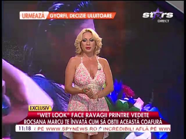 "Wet look" face ravagii printre vedete! Rocsana Marcu te &icirc;nvaţă cum să obţii această coafură