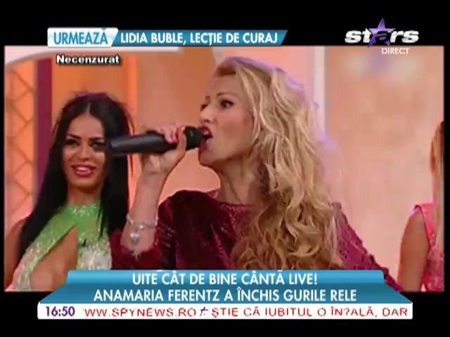 Anamaria Ferentz a &icirc;nchis gurile rele care spun că artista nu c&acirc;ntă bine live