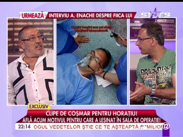 Horaţiu Tudor a leşinat &icirc;n sala de operaţie!