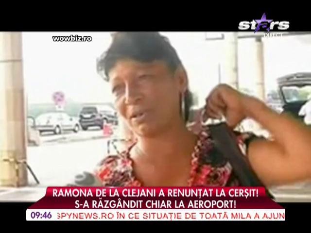 Ramona de la Clejani a renunţat la cerşit! S-a răzg&acirc;ndit chiar la aeroport!
