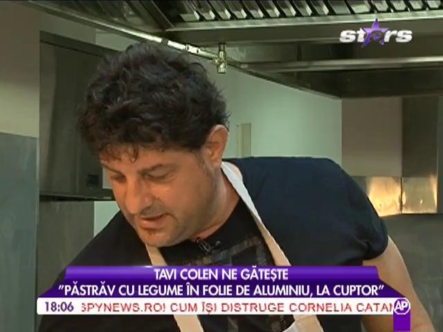 Tavi Colen ne găteşte: "Păstrăv cu legume în folie de aluminiu, la cuptor"