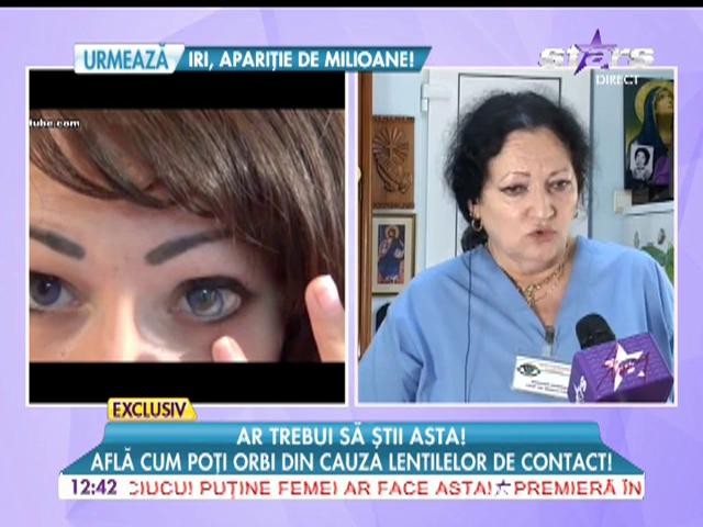O t&acirc;nără a orbit după ce a purtat lentile de contact