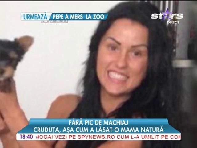 Daniela Crudu, fără pic de machiaj