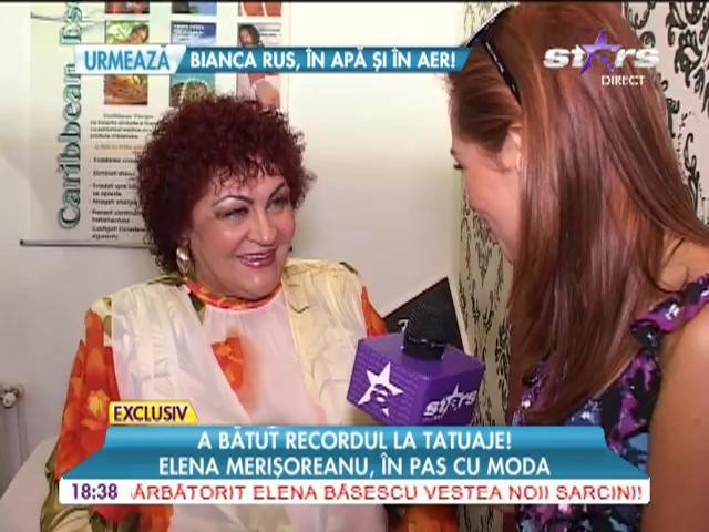 Elena Merişoreanu a bătut recordul la tatuaje