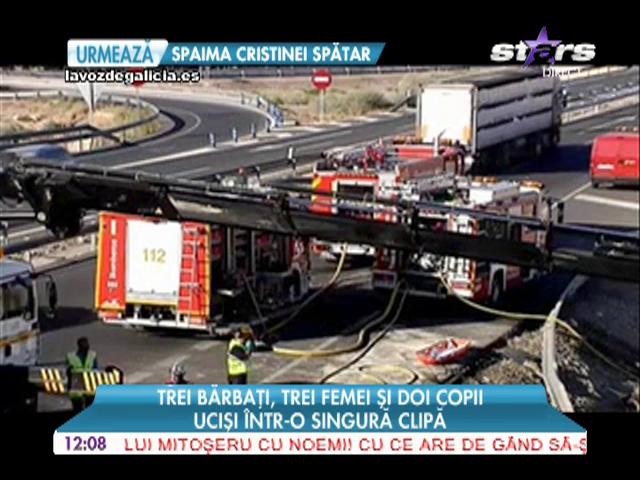 8 rom&acirc;ni morţi &icirc;ntr-un accident rutier, &icirc;n Spania