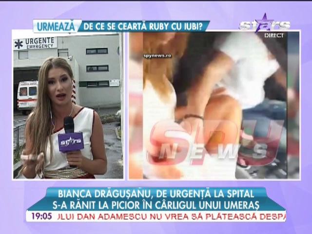 Bianca Drăgușanu s-a rănit la picior &icirc;n c&acirc;rligul unui umeraș
