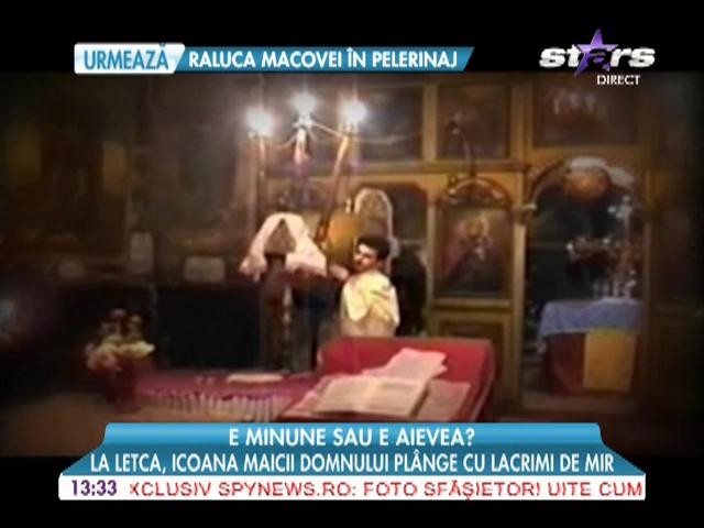 O icoană din Giurgiu pl&acirc;nge cu lacrimi de mir