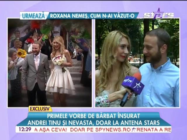 EXCLUSIV la Antena Stars! Primele vorbe de bărbat &icirc;nsurat ale lui Andrei Tinu!