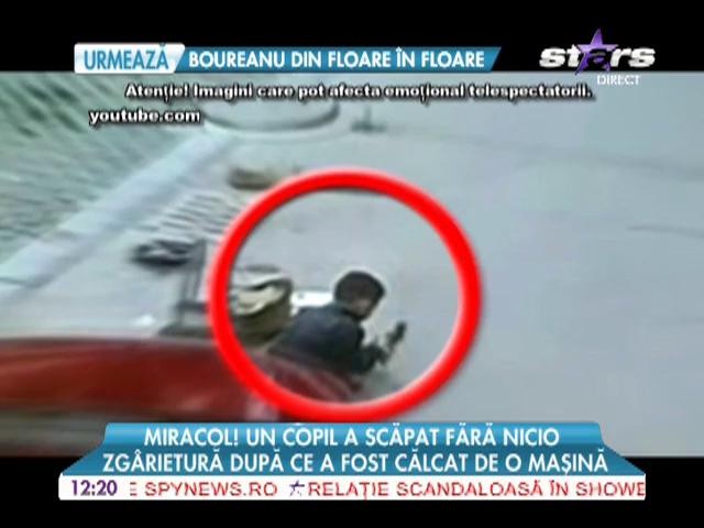Un copil a scăpat fără nicio zg&acirc;rietură, după ce a fost călcat de o mașină