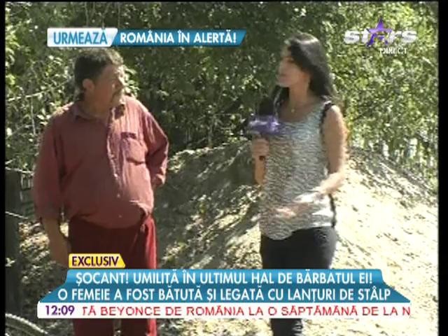 Femeie bătută şi legată cu lanţuri de st&acirc;lp!