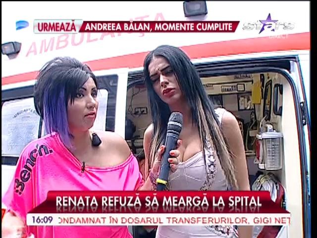 Renata, luată cu Salvarea, &icirc;n timpul emisiunii