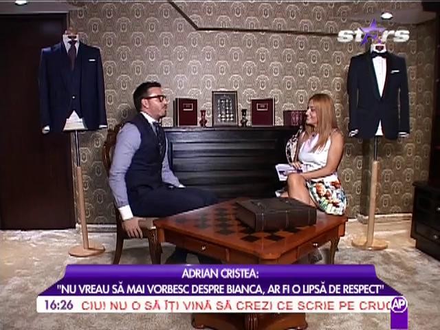 Adrian Cristea: "Iubesc și sunt &icirc;ndrăgostit de o femeie frumoasă"