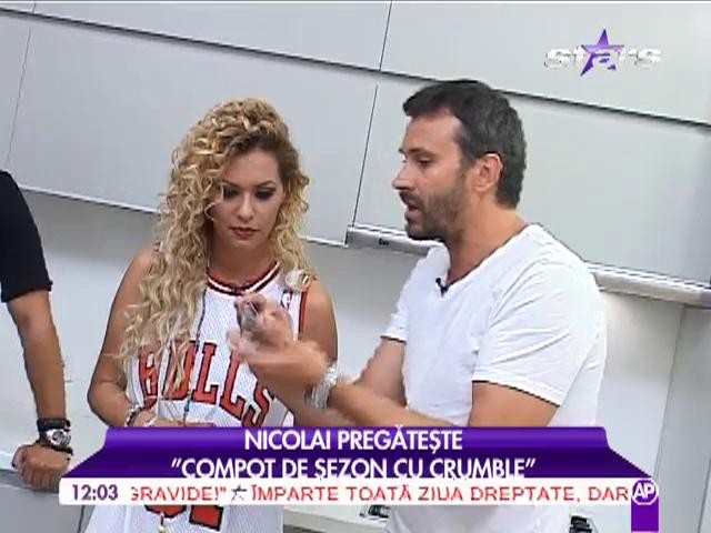 Nicolai pregătește "Compot de sezon cu crumble"